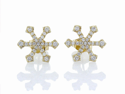עגילים צמודים רקפת Fermond Jewelry