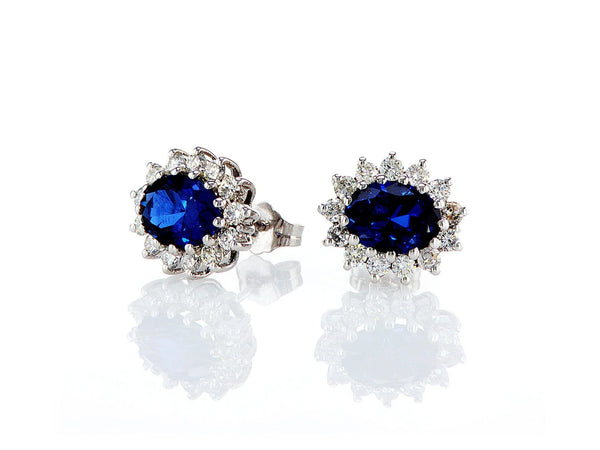 עגילי יהלומים צמודים להבה Fermond Jewelery