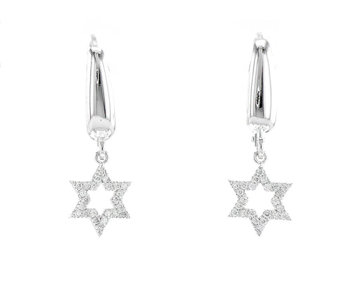 עגילי יהלום תלויים תפארת