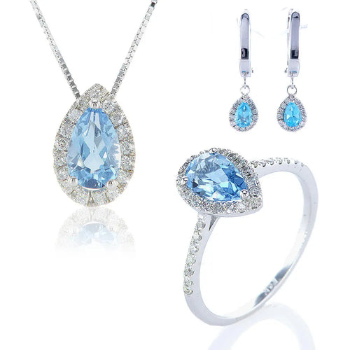 (סט בוקרשט (אבן בלו טופז Fermond Jewelry