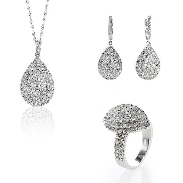 (יהלומים טבעיים) סט קריביים Fermond Jewelery