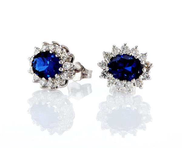עגילי יהלומים צמודים להבה Fermond Jewelery